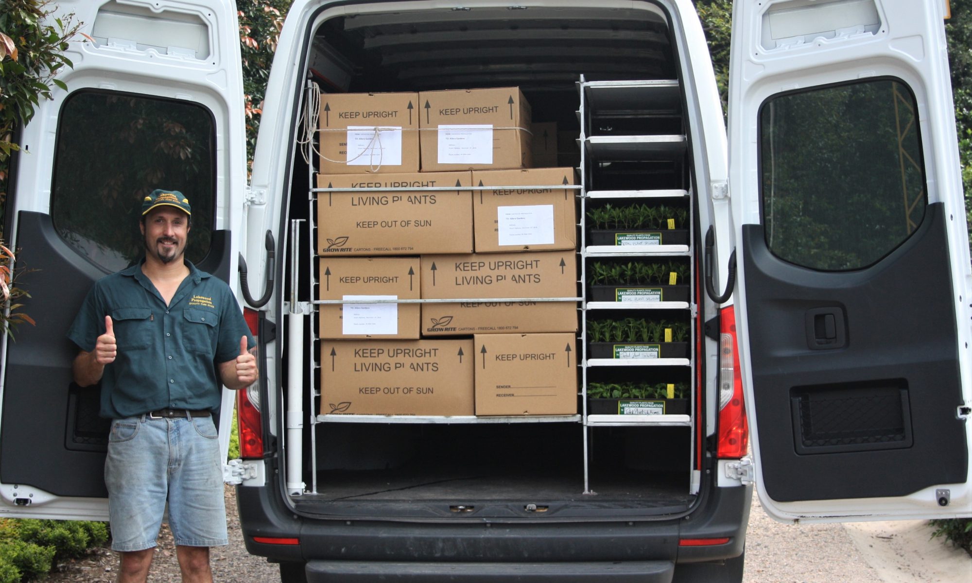 Cartons loaded in the Van - Lakewood Propagation